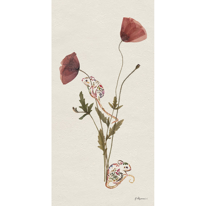 Wild Poppies by Helen Ahpornsiri - Wrapped Canvas Print, 60 cm H x 30 cm W
