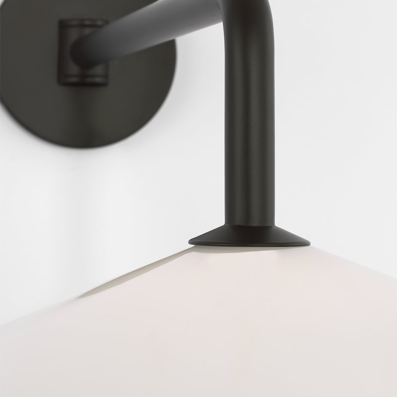 Amber Lewis Ponce 9" Sconce, Modern Iron, 8.5" H x 13" W x 23.75" D, White