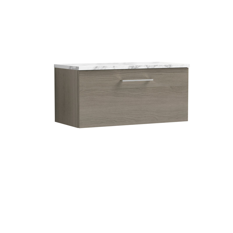 Arno 80.5cm Single Bathroom Vanity Base Only, Solace Oak