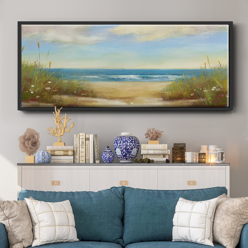Serenity I- Framed Canvas, 8" H x 20" W
