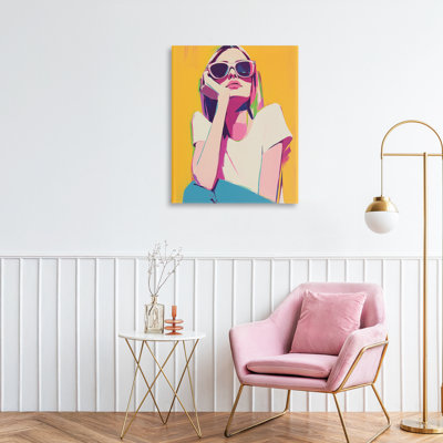 Chroma Shades Girl Canvas, design by Walker Noble