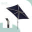 Parasol de marché rectangulaire éclairé 108 po x 72 po Sakira-194317930