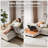 Corduroy Modular Sectional Couch with Ottoman Chaise, L Shaped 4-seat Sofa for Living Room, Apartment, Lounge, Modern Armrest Neck Support Furniture-896598009
