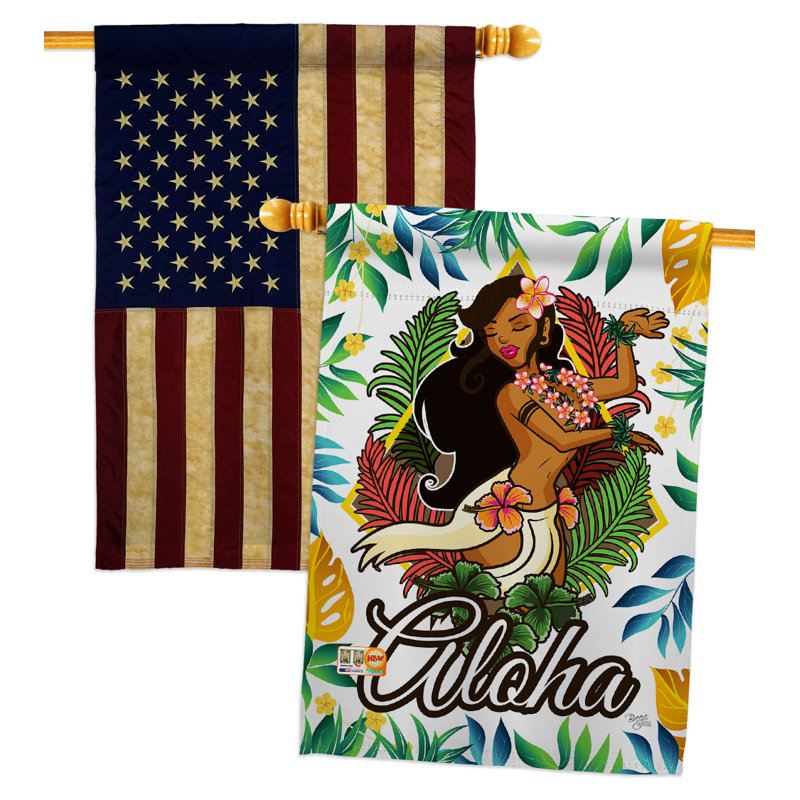 Drapeau de maison Hula Girl