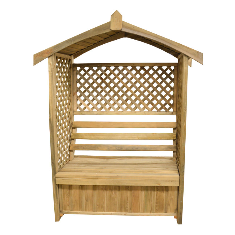 Solid Wood Pine Outdoor Bench