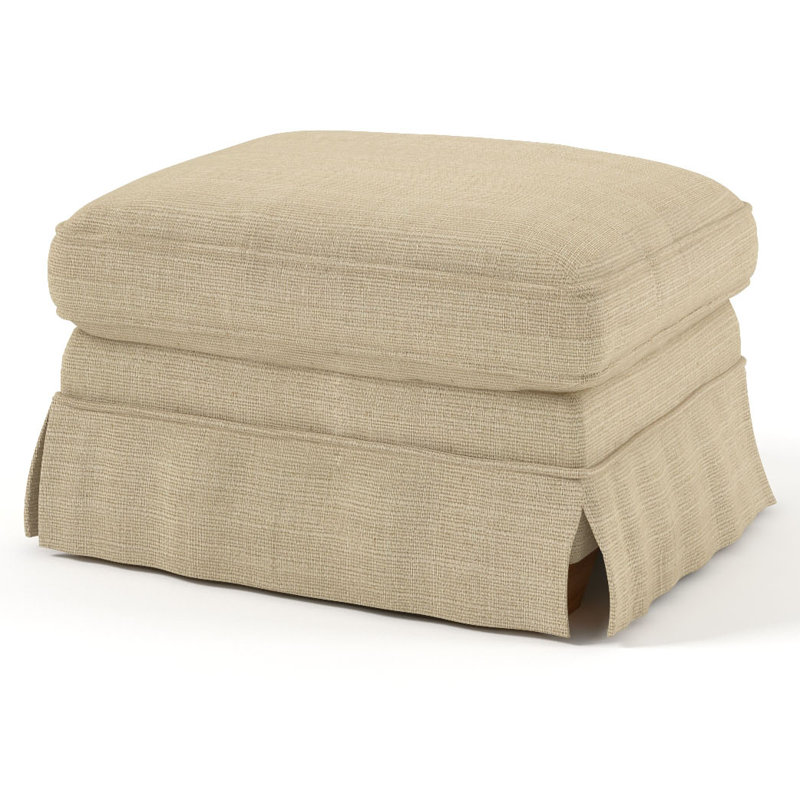 Ellie 70cm Wide Rectangle No Pattern Standard Ottoman, Beige