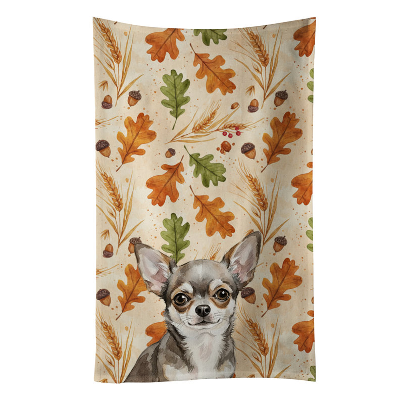 Chihuahua Heirloom Fall Kitchen Towel, Chihuahua