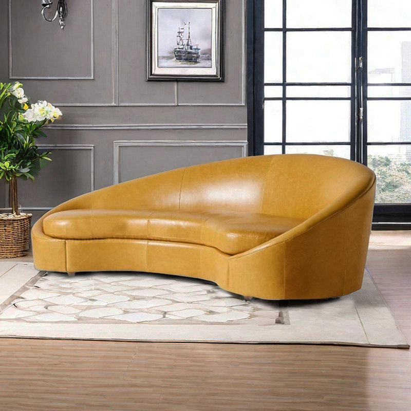 Méridiennes courbées Modern Living, Jaune profond, Orienté à droite
