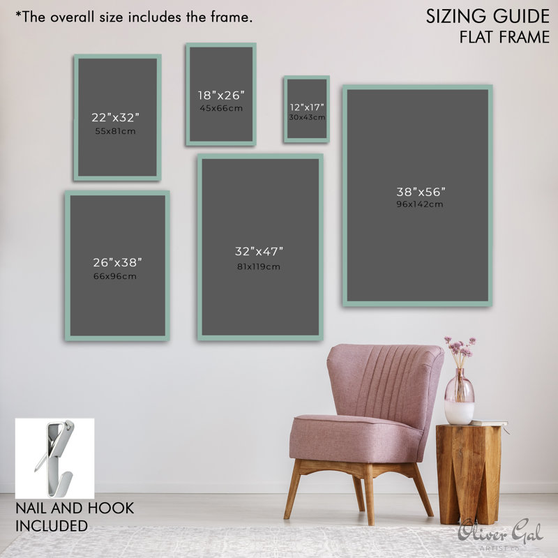 Impression sur toile pour salle de bain, Cadre noir, H 17 po x l 12 po