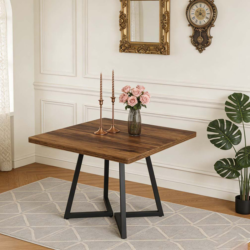 Table de salle à manger carrée, table de cuisine en bois
