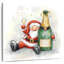 Père Noël Lelend tenant une bouteille-109204382