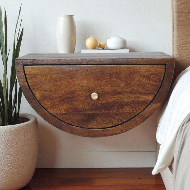 Arsdale 45cm W Solid Wood Bedside Table