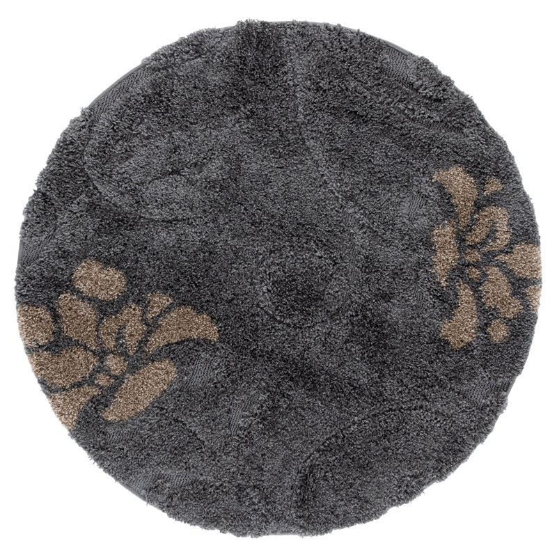Chaffin Shag Performance Floral Rug, Round 4'