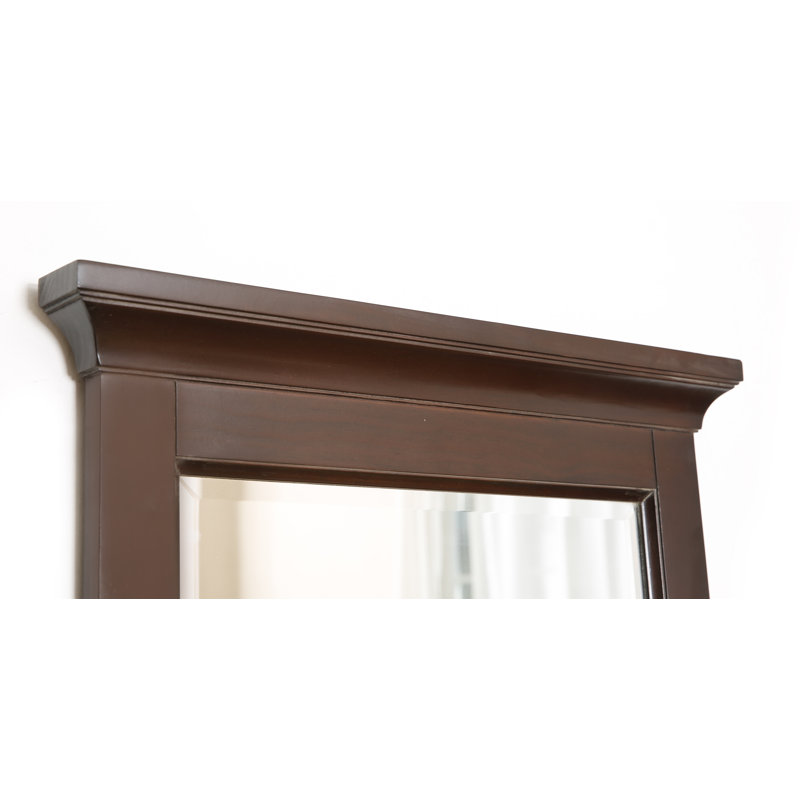 Bernardsville Wood Flat Wall Mirror, Chocolate