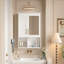 Armoire de toilette 2 en 1, armoire à pharmacie murale de 30 pouces avec tablettes réglables et portes à fermeture douce, miroir haute définition avec rangement pour meuble-lavabo de salle de bain-993037696