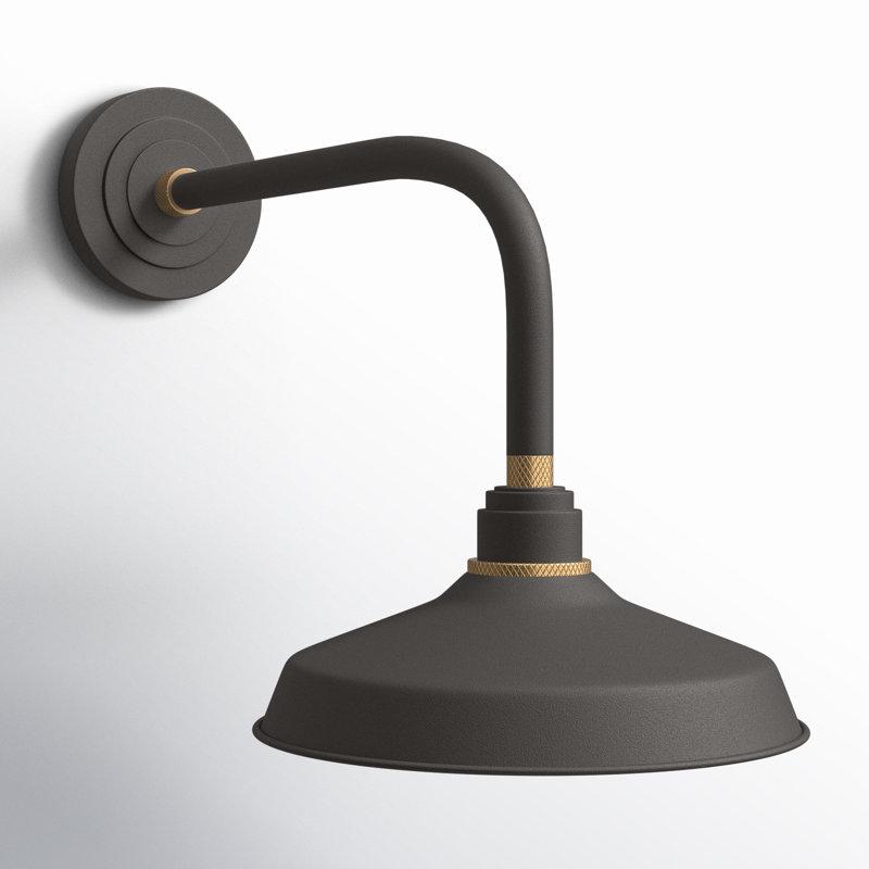 Foundry Wall Mount Outdoor Barn Light, 16" H x 12" W x 23.75" D, Textured Black