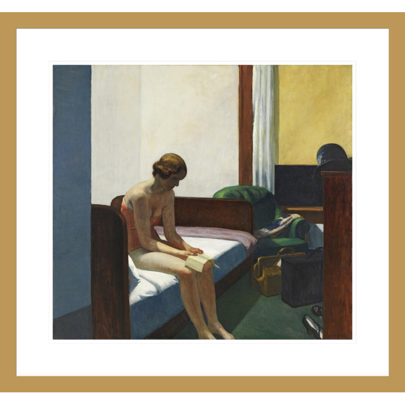 Habitacion de Hotel par Edward Hopper - Impression sur toile, H 23,5 po x l 25,05 po