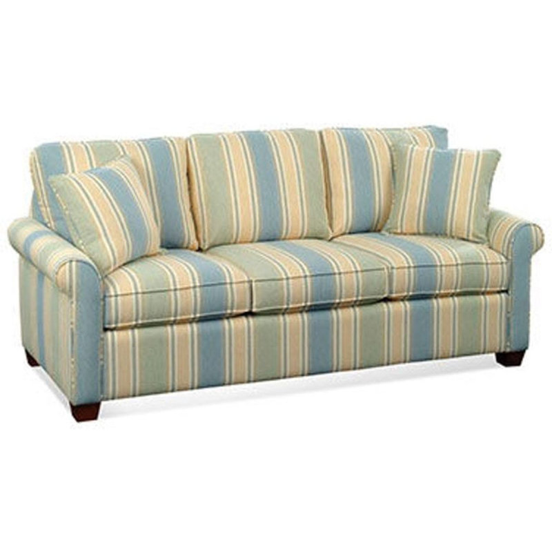 Park Lane Upholstered 81'' Sofa, Mineral, Navy Stripe; 0220-61