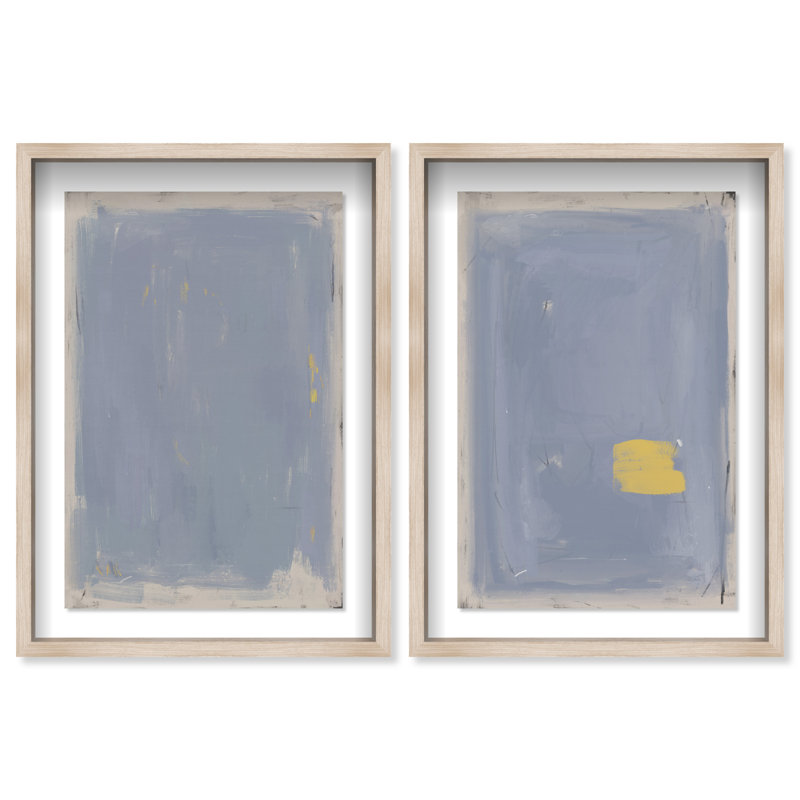 Painted Morning Set by Oliver Gal, 31" H x 21" W, Natural Oak Shadowbox