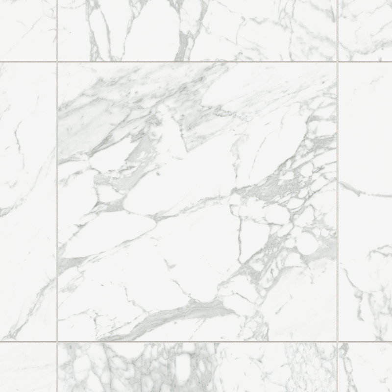Reve 23-1/2 in. x 23-1/2 in. Porcelain Floor and Wall Tile, White/Gray
