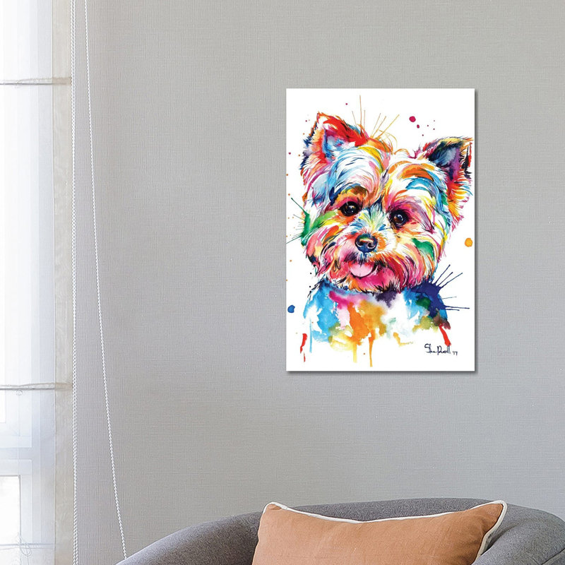 Yorkie by Weekday Best - Wrapped Canvas Giclée Art Print, 66.04 cm H x 45.72 cm W x 1.91 cm D