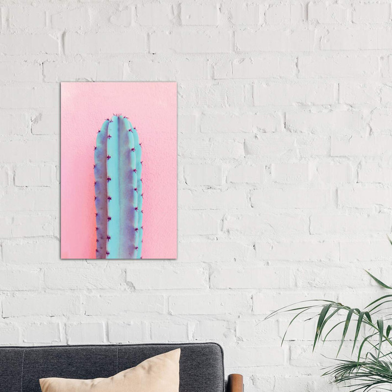 Lonely Cactus by Emanuela Carratoni - Print on Canvas, 66.04 cm H x 45.72 cm W x 1.91 cm D, No Frame