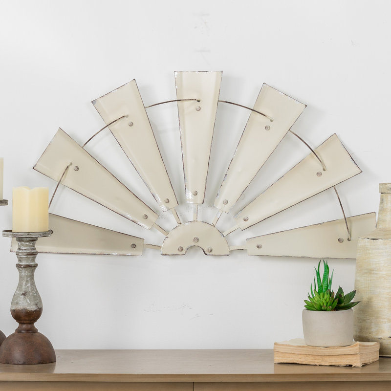 Half Wind Spinner Wall Décor, White