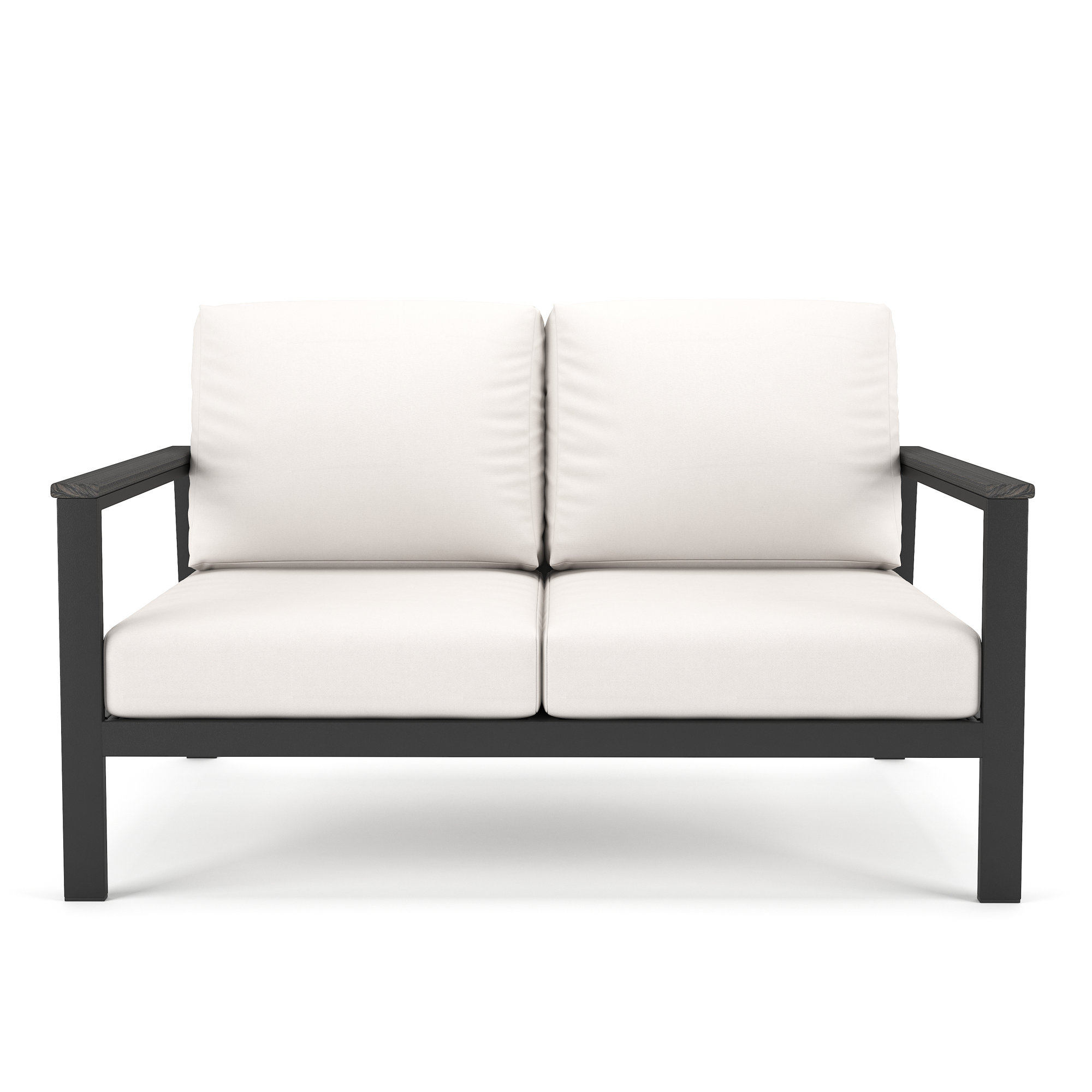 Townsend Loveseat with Sunbrella Cushion, Gray, Canvas White Sunbrella® Canvas