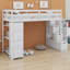 Lit mezzanine avec tablettes, tiroirs et escaliers-1568603547