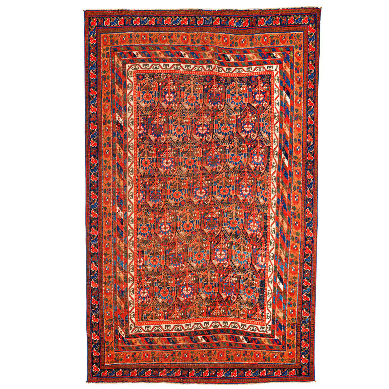 Tapis multicolore 3 pi 11 po x 6 pi 5 po One-of-a-Kind
