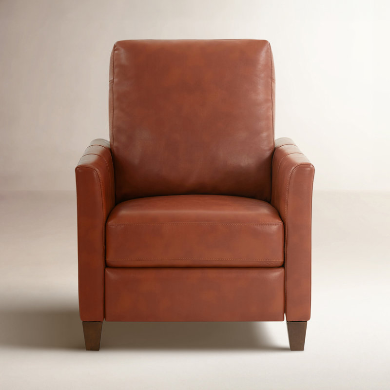 Kenneth Faux Leather Recliner, Caramel Faux Leather
