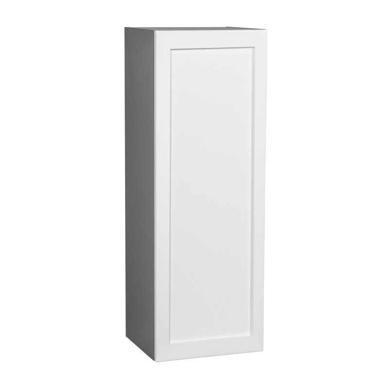 Armoire murale ouverte standard ouverte en panneau de particules de 42 po de haut prête à assembler, Blanc mat
