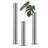  Hatcher Set of 3 Handmade Silver Stainless Steel Cylinder Vases (10", 14", 18")-127288699