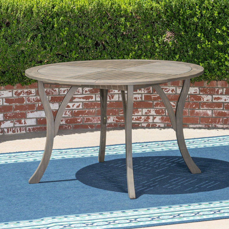 Table d'extérieur en bois d'acacia, Gris