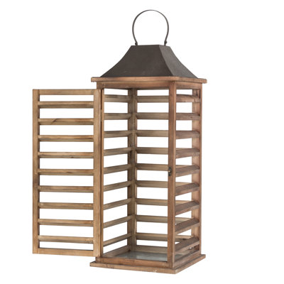Wooden Tabletop Lantern