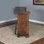 Pemberly Row 78" Farmhouse Wood Bar Unit in Medium Brown
