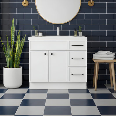 Ensemble de meuble-lavabo simple Manhattan
