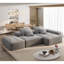 Modern Oversized Modular Sectional Sofa with Ottoman,Sparkling Chenille Fabric Soft Cushion Sofa-1427979542