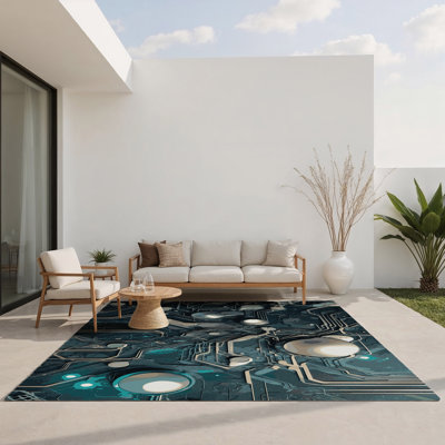 Tapis intérieur et extérieur Aurora Ray
