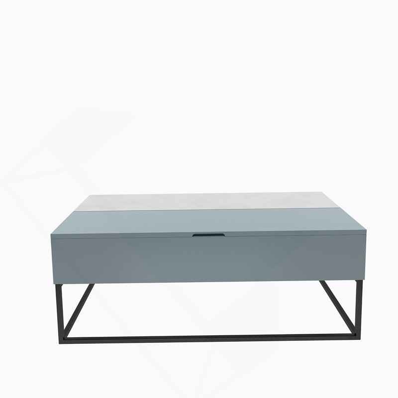 Table basse à plateau relevable, Bleu