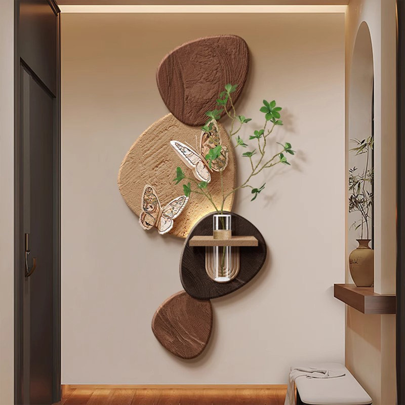Coffee Free Form Sandstone Wall art, 62.99" H x 31.5" W x 1.97" D, Coffee