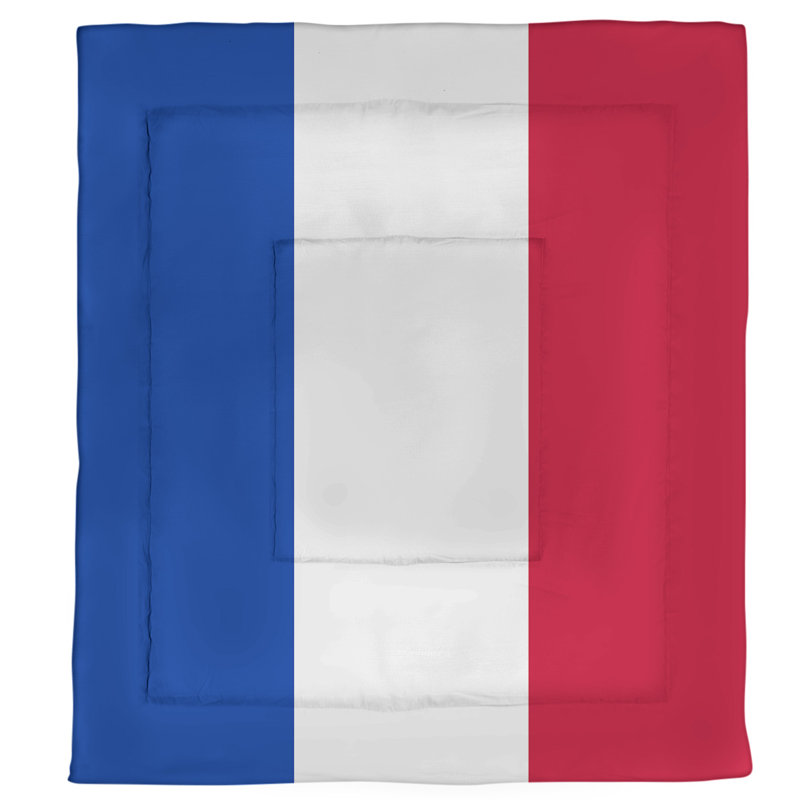 Édredon simple réversible Baltimore Baseball, Édredon très grand, Bleu / blanc / rouge