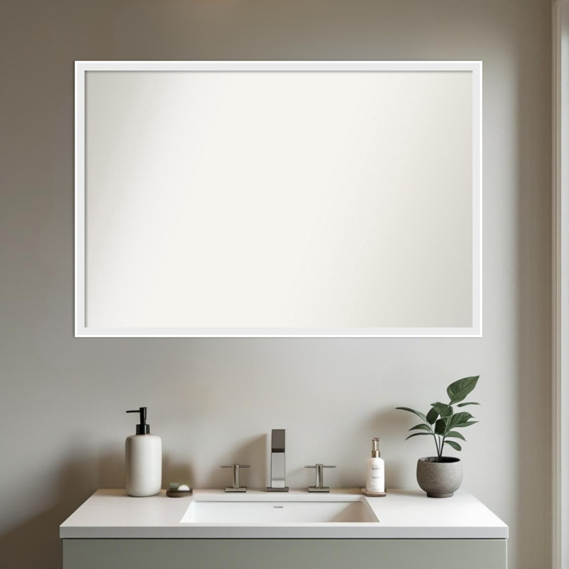 Miroir de salle de bain mural Incline, 25,5 po x 37,5 po, Blanc
