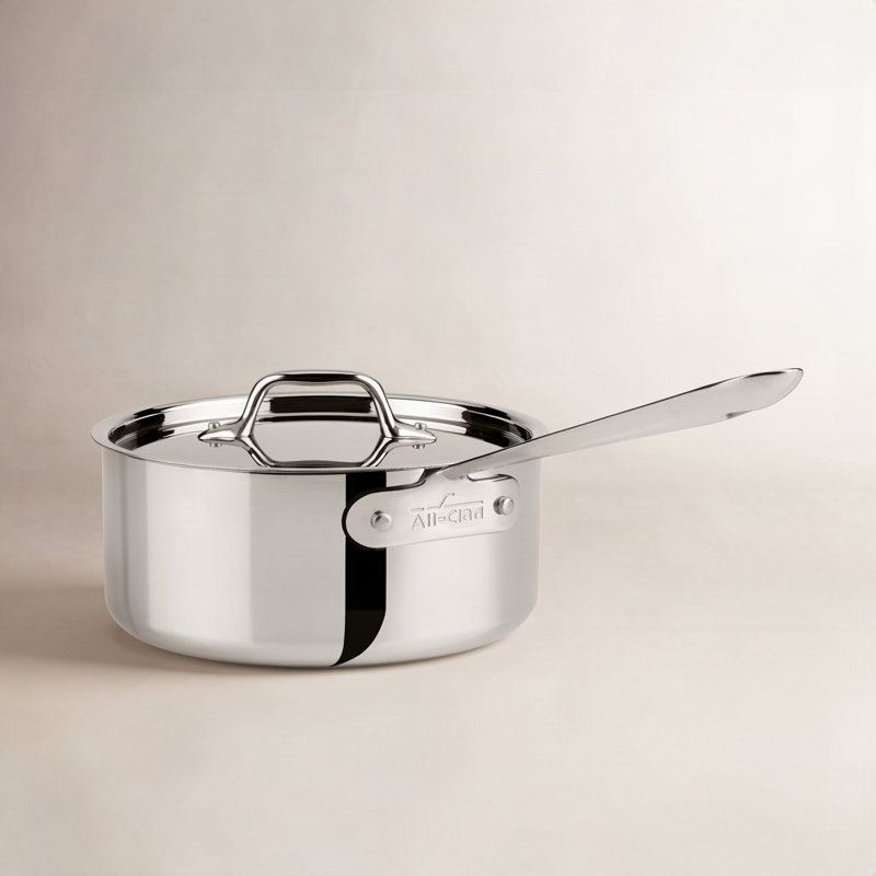 All-Clad D3 Stainless Steel Saucepan with Lid, 3 qt.
