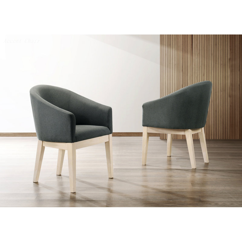 Chaise simple simple, ensemble de 2 chaises d'appoint en tonneau