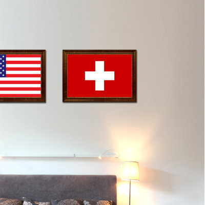 « switzerland country flag », impression sur toile encadrée