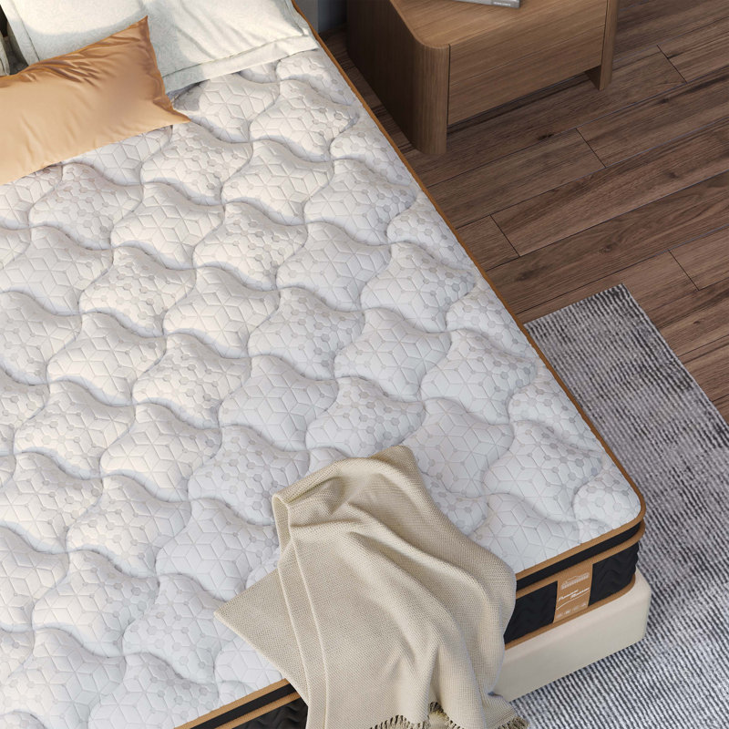 Hybrid Mattress with Convoluted Support & Pocket Coils - Medium Firm, Dual-Zone Edge Support, Fiberglass-Free - CertiPUR-US/OEKO-TEX Certified