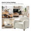 Berken 35'' Wide Lamb Wool Upholstered Teddy Armchair with Solid Wood Legs-369156073
