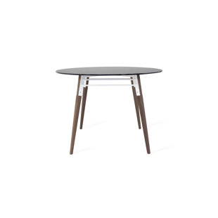 Tronk Round Glass Top Dining Table