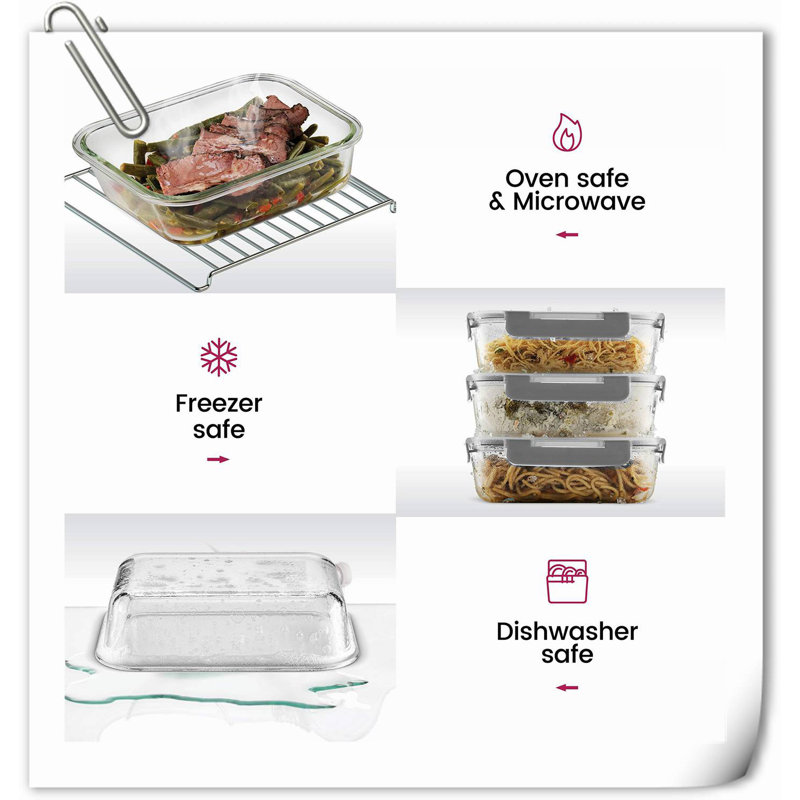 Donalee Food Storage Container, Gray